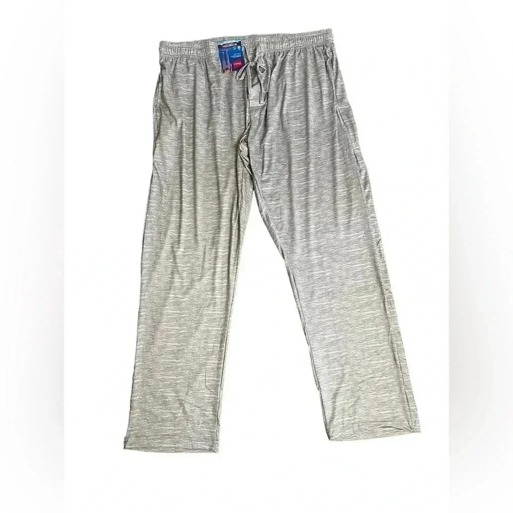 Hanes Men's Knit Sleep Lounge Pants Comfort Soft Light Gray Space XL(40-42)